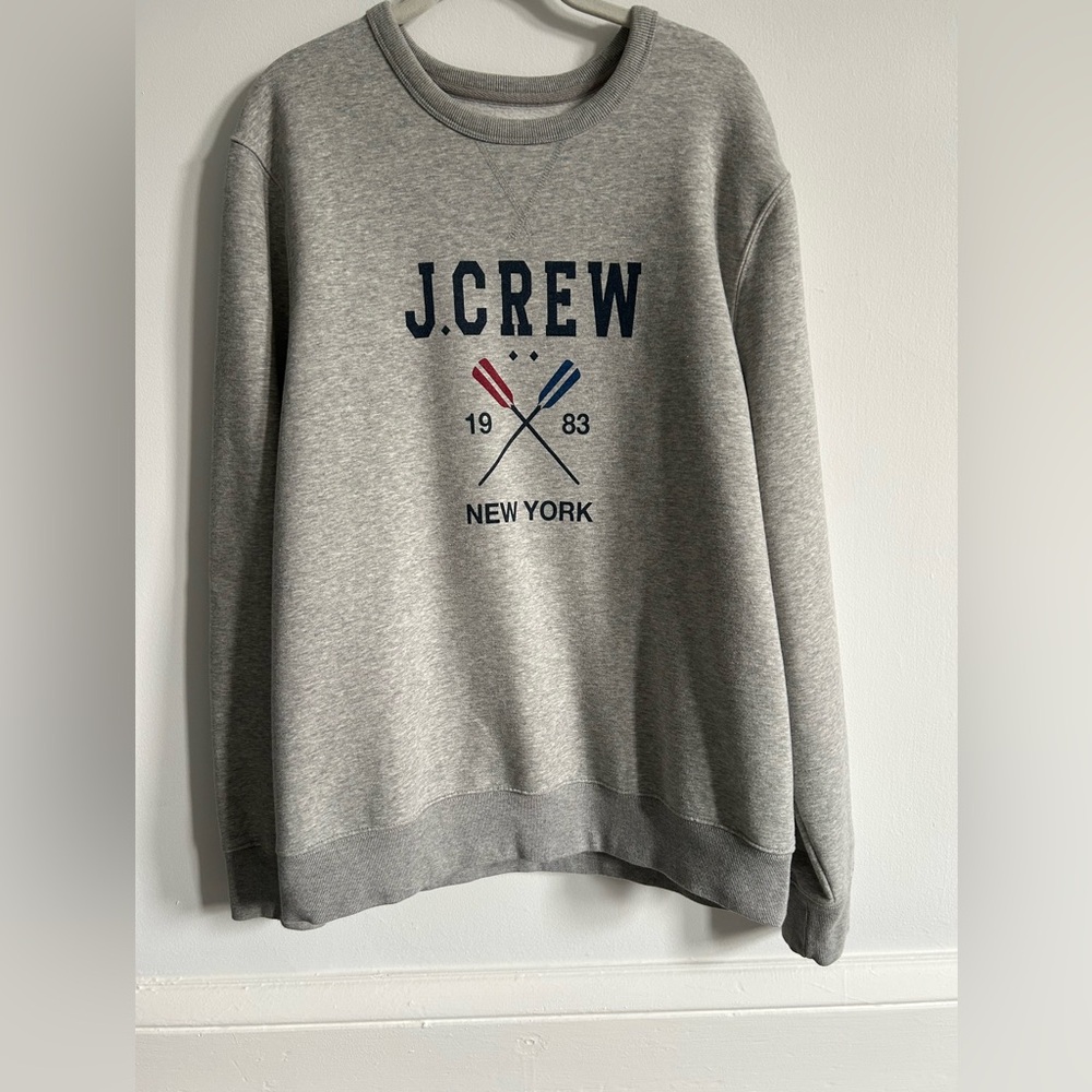 J. Crew Heather Gray Crewneck Sweater